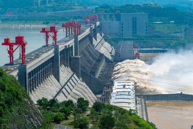 중국 싼샤댐 수력발전. 바이두