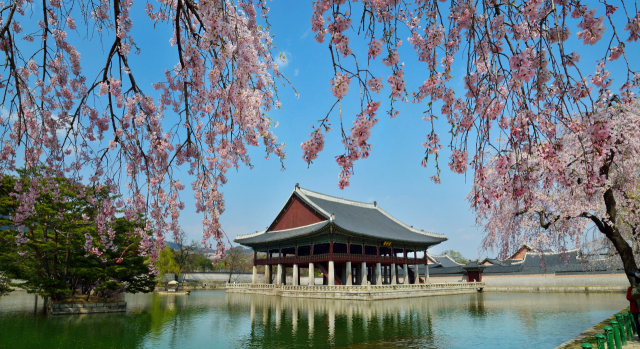 경복궁 내 경회루의 봄 풍경. /사진제공=문화재청