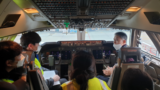 인천국제공항 항공기 조종 시뮬레이션 사진. 사진제공=인천시