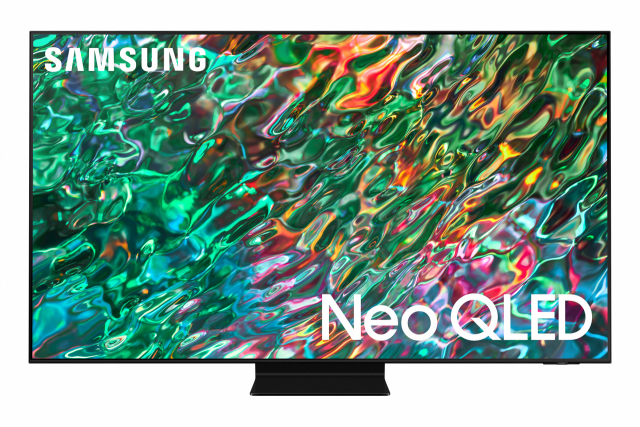 삼성전자의 2022년형 네오 QLED TV. 해외 매체들은 감각적 디자인이 돋보인다는 평가를 내놓고 있다.