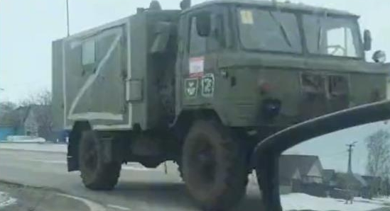 러시아 군용차량(해당 기사와 직접적 관련 없음). 트위터 캡처