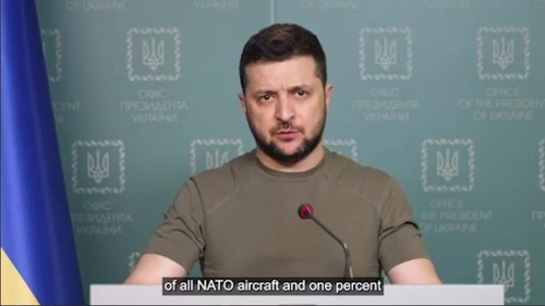 볼로디미르 젤렌스키 우크라이나 대통령. 텔레그램 채널 캡처
