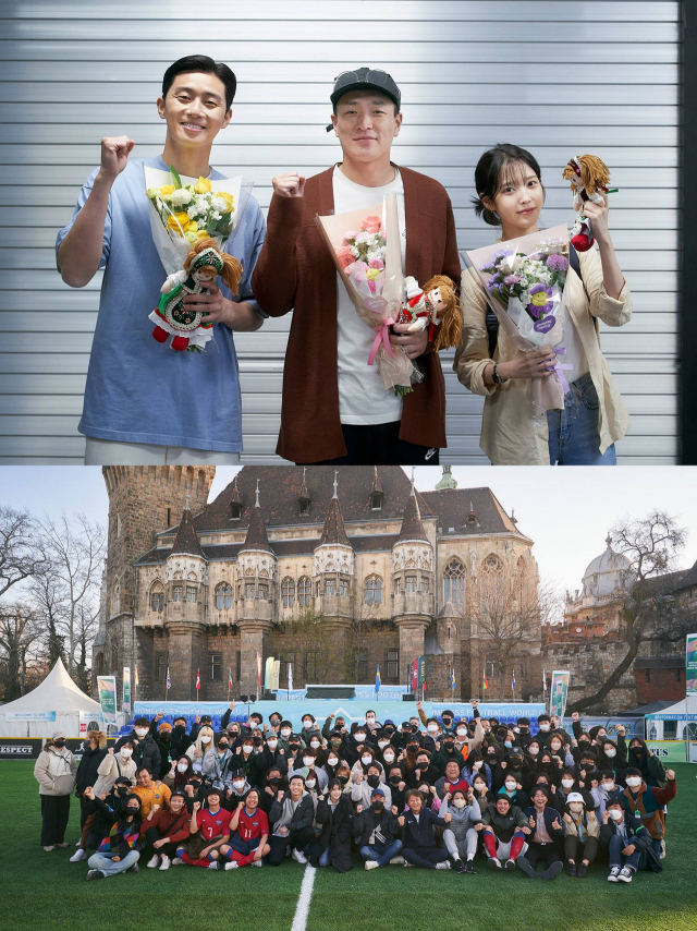 영화 '드림' 박서준(좌측부터), 이병헌 감독, 아이유 / 사진=메가박스중앙플러스엠 제공