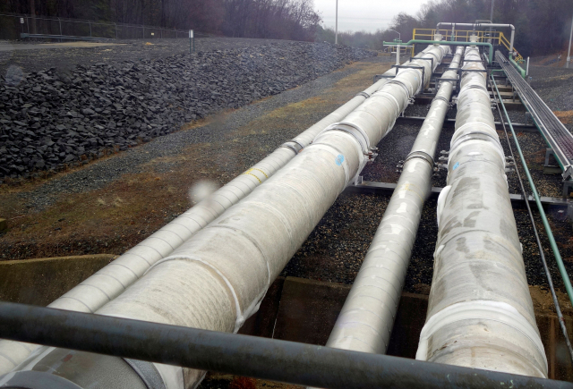 미국 매릴랜드의 액화천연가스(LNG) 수송 파이프의 모습. 로이터연합뉴스