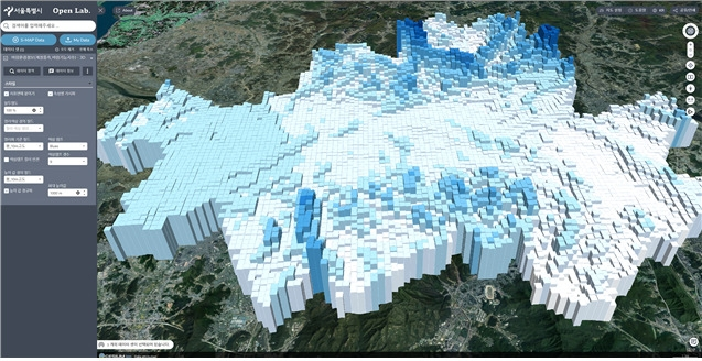 ‘S-Map’ 디지털 데이터 화면. 사진 제공=서울시