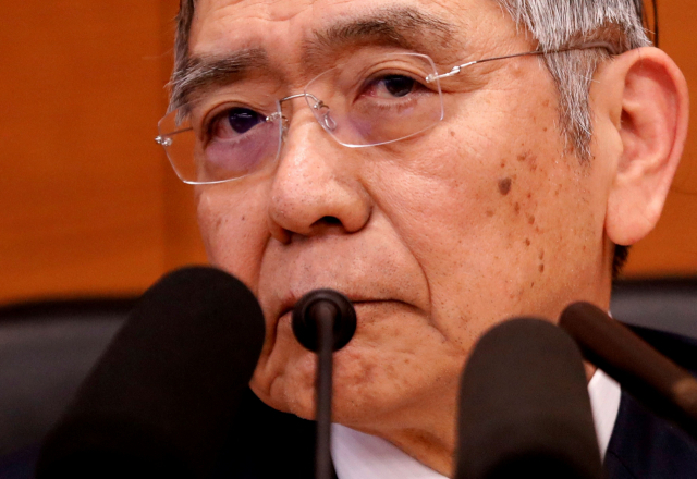 구로다 하루히코 일본은행(BOJ) 총재의 모습. 로이터연합뉴스