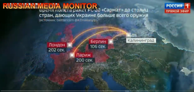러, 유럽 200초에 핵 타격?…英 “90초면 모스크바 전멸” [영상]