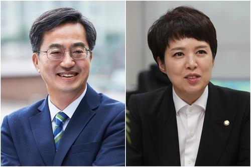 (왼쪽)김동연 민주당 경기지사 후보와 김은혜 국민의힘 경기지사 후보. 연합뉴스