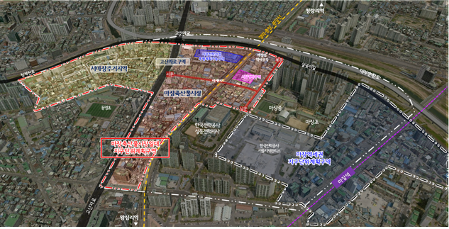 마장축산물시장 일대 지구단위계획 위치도. /사진제공=서울시