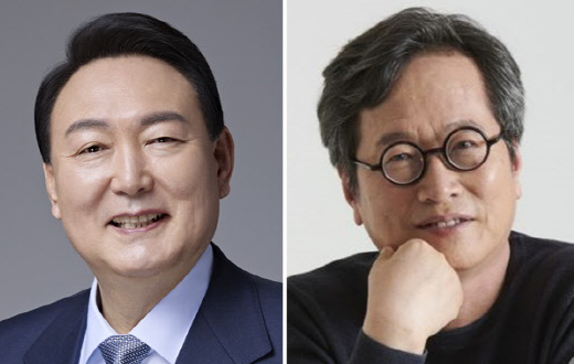 (왼쪽)윤석열 대통령과 음식 칼럼니스트 황교익씨. 연합뉴스