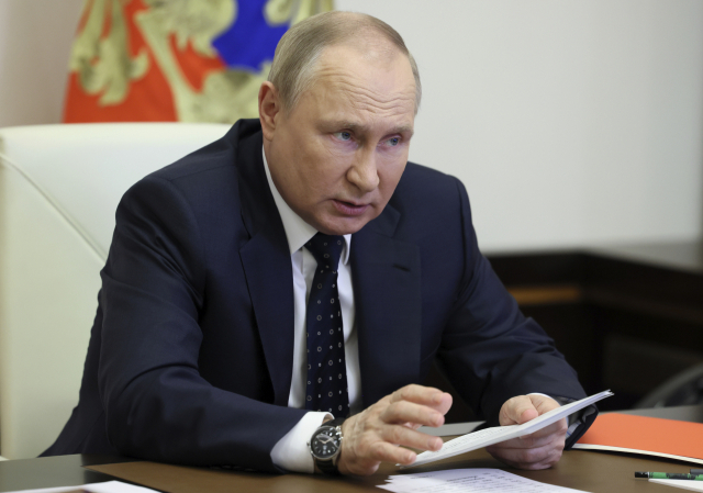 블라디미르 푸틴 러시아 대통령의 모습. AP연합뉴스