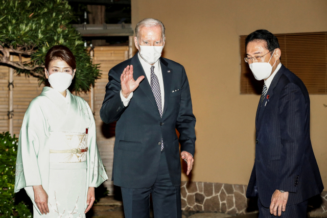 일본을 방문 중인 조 바이든 미국 대통령. 로이터연합뉴스