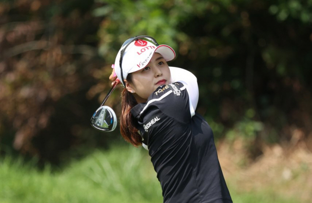 드라이버 샷 하는 최혜진. 사진 제공=KLPGA