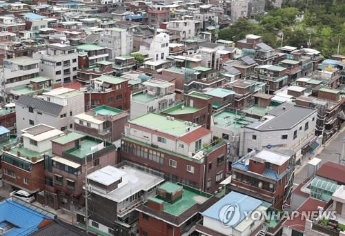 서울의 한 연립주택 밀집 지역 전경. 연합뉴스