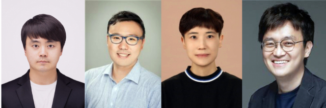 (왼쪽부터) 김현호, 사경하, 이혜원, 정석 교수 연구팀. 사진 제공=고려대의료원