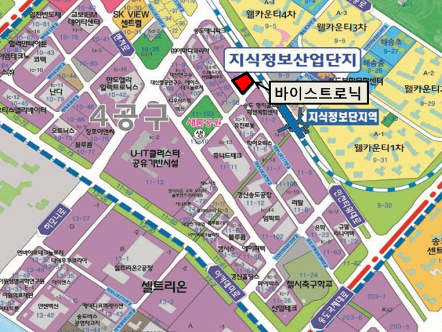 인천 송도국제도시 지식산업단지 위치도. 자료 제공=인천경제자유구역청