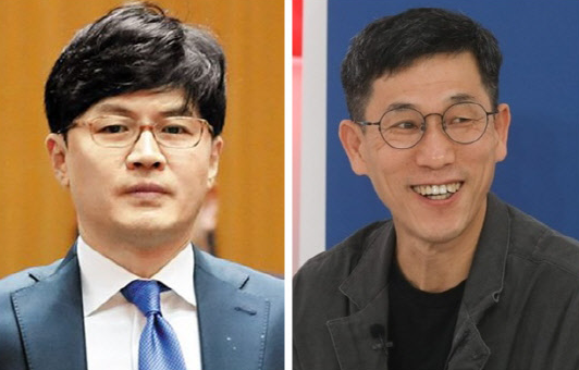 한동훈(왼쪽) 법무부 장관과 진중권 전 동양대 교수/연합뉴스