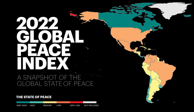 세계평화지수(GPI) 2022. IEP 홈페이지 캡처