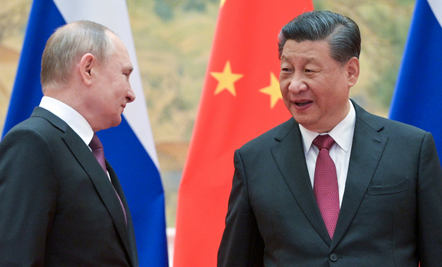 시진핑 중국 국가주석과 블라드미르 푸틴 러시아 대통령. 타스연합뉴스