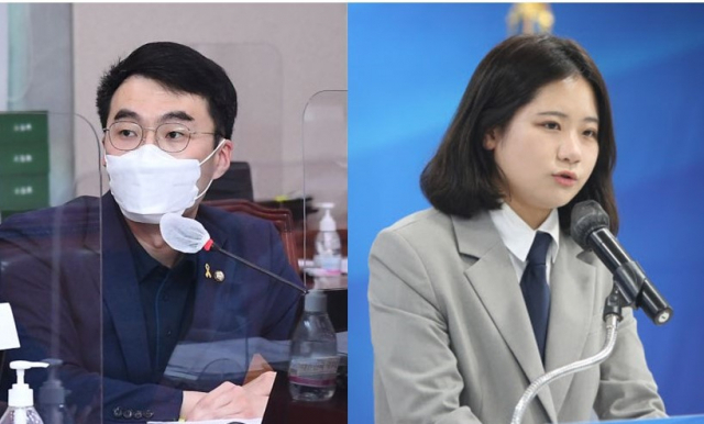 김남국(왼쪽) 더불어민주당 의원과 박지현(오른쪽) 전 더불어민주당 공동비대위원장. 연합뉴스