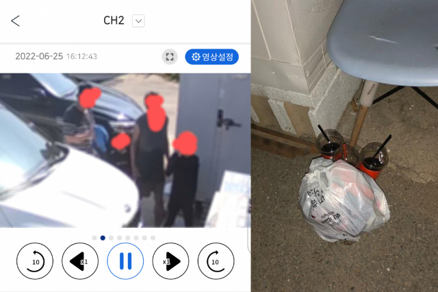 글쓴이 A씨는 강원 고성에 물놀이를 온 한 가족이 딸의 자취방에 무단 침입하고 쓰레기를 무단 투기했다고 주장하며 폐쇄회로(CCTV)영상을 공개했다. 온라인 커뮤니티 캡처