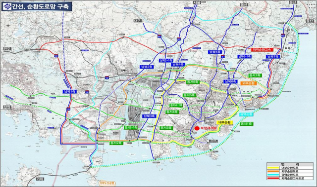 부산광역시 도로건설관리계획 주요도로망./사진제공=부산시