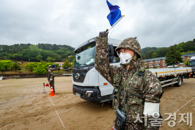 2022년 상반기 부산지역에서 실시한 차량동원 훈련 모습 /사진제공=국방부