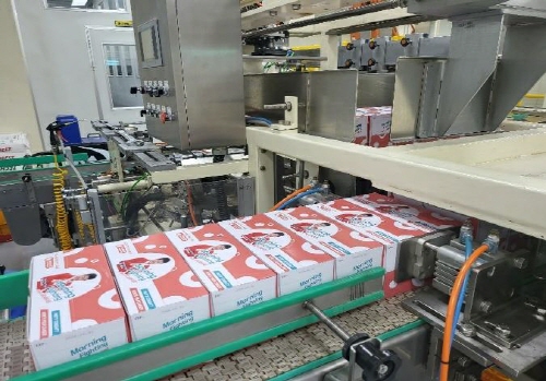 숙취해소음료 ‘모닝화이팅’ 미국 수출용 제품 생산 모습(사진 제공: ㈜모닝화이팅인터내셔널)