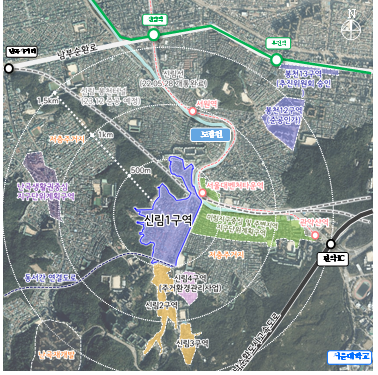 신림1구역 위치도./사진제공=서울시