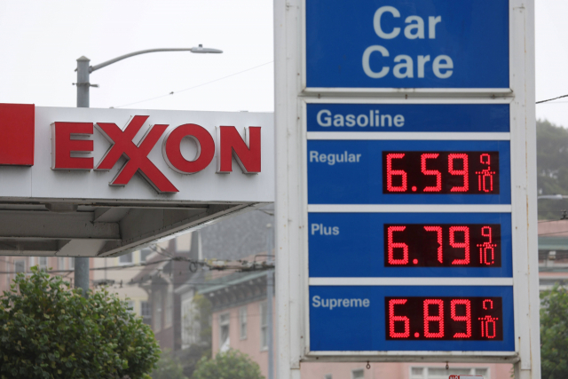 미국에서 기름값이 가장 비싼 지역 중 하나인 캘리포니아 지역 주유소/AFP 연합뉴스