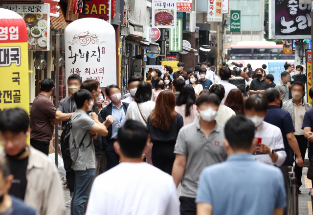 12일 서울 종로구의 식당가. 연합뉴스