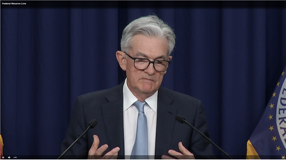 제롬 파월 연준 의장이 7월 FOMC이후 기자회견에서 어떤 발언을 할지가 관심사다. 기자회견 화면캡처