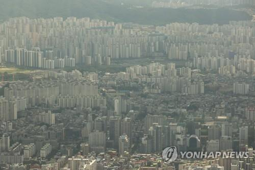 서울 송파구 서울 스카이에서 바라본 시내 아파트 모습[연합뉴스 자료사진]