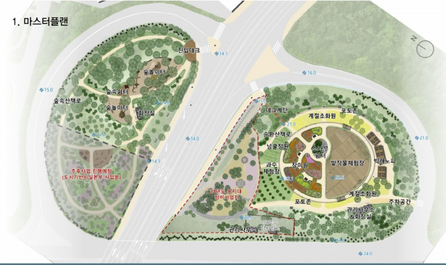 서울 구로구 오류IC 공원 조성 사업 계획도. 자료 제공=구로구