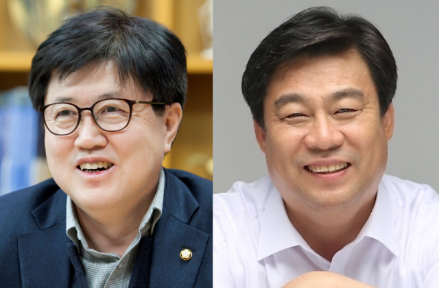 유경준(왼쪽) 국민의힘 의원과 김선동 전 국회의원