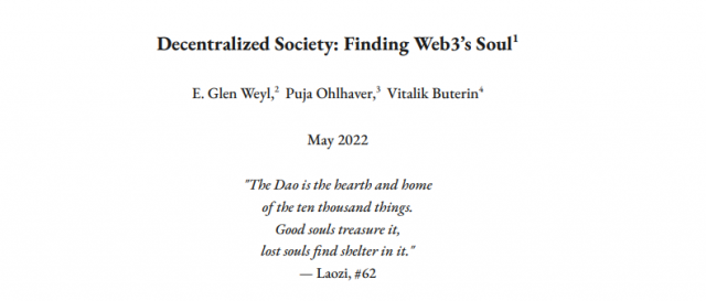 출처=탈중앙화 사회:웹3.0의 영혼을 찾아서(Decentralized Society: Finding Web3's Soul)'.