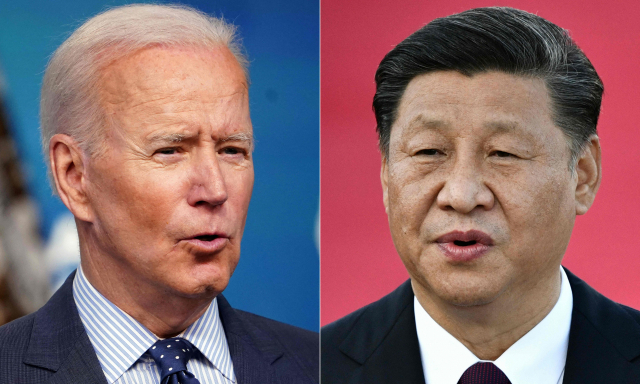 조 바이든(왼쪽) 미국 대통령과 시진핑 중국 국가주석의 모습. AFP연합뉴스
