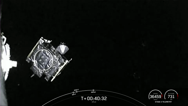 한국 최초의 달 탐사 궤도선 '다누리'가 지난 5일 발사 후 오전 8시 48분(현지 시각 4일 오후 7시 48분) 미국 스페이스X의 발사체(로켓) 팰컨9에으로부터 분리됐다. /스페이스X 유튜브 캡처