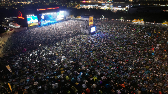 6일 인천 송도 달빛축제공원에서 열린 '2022 펜타포트 록 페스티벌' 야간 공연 전경. 사진 제공=인천광역시