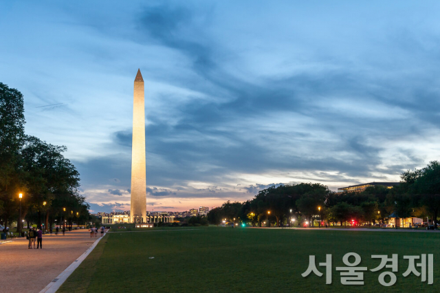 미국 워싱턴D.C에 위치한 '내셔널몰'에서 바라본 워싱턴기념비의 모습. 사진제공=내셔널몰 홈페이지