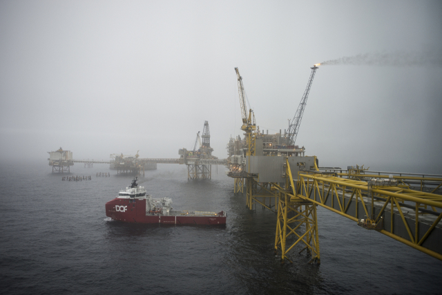 2019년 10월 노르웨이 북해 앞바다의 에코피스크 유전 모습. AP연합뉴스