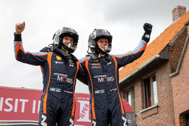 현대차, WRC 벨기에 랠리 2년 연속 우승…제조사 부문 2위 유지