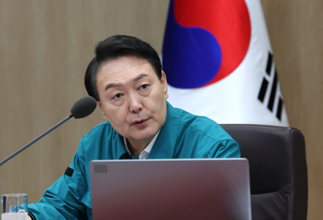 윤석열 대통령이 22일 서울 용산 대통령실 청사에서 열린 을지 국무회의에서 발언을 하고 있다. 성형주 기자