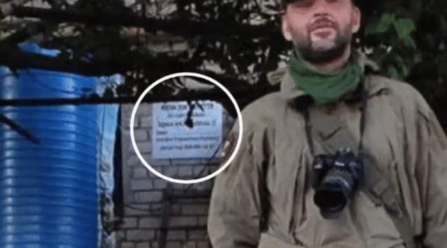 러시아 기자 소셜미디어(SNS)에 업로드된 사진 탓에 우크라이나 내 격전지인 동부 돈바스지역 루한스크주(州) 포파스나에 있던 러시아 비밀용병조직 바그너그룹 본부 주소가 그대로 노출됐다. /유튜브 'Defense Updates' 캡쳐