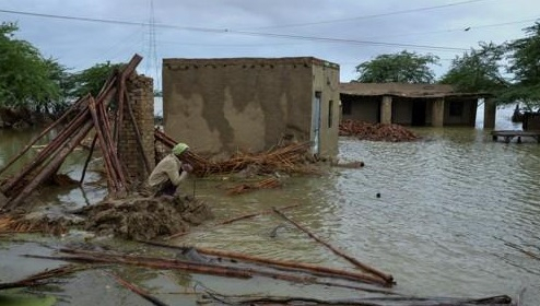 홍수로 큰 피해가 발생한 파키스탄 발루치스탄주. AP 연합뉴스