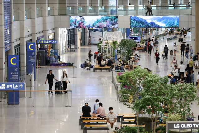 인천국제공항 제1여객터미널 입국장 모습/연합뉴스