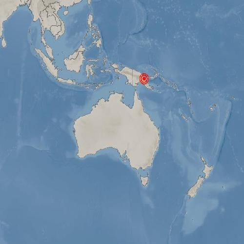 11일 오전 8시 46분 59초(한국시간) 파푸아뉴기니 모로베 라에 서북서쪽 65㎞ 지역에서 규모 7.7의 지진이 발생했다./자료 제공=기상청