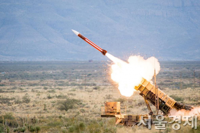 미국 패트리엇 미사일 시험 발사장면/사진제공 레이시온
