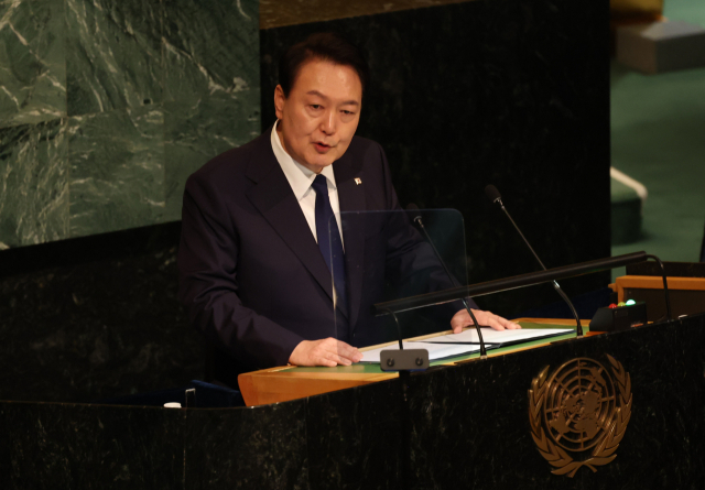 尹 대통령 '핵·인권 유린이 세계 자유·평화 위협…국제 연대로 극복'[전문]
