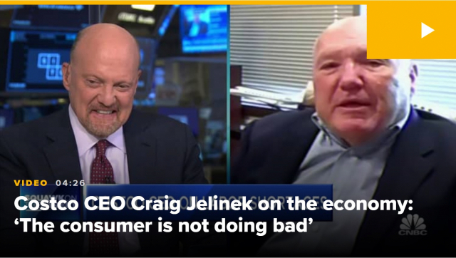 크레이그 젤리넥 코스트코 최고경영자(CEO)는 지난 7월 CNBC의 한 프로그램에 출연해 핫도그 세트 가격 인상 여부에 대한 질문에 